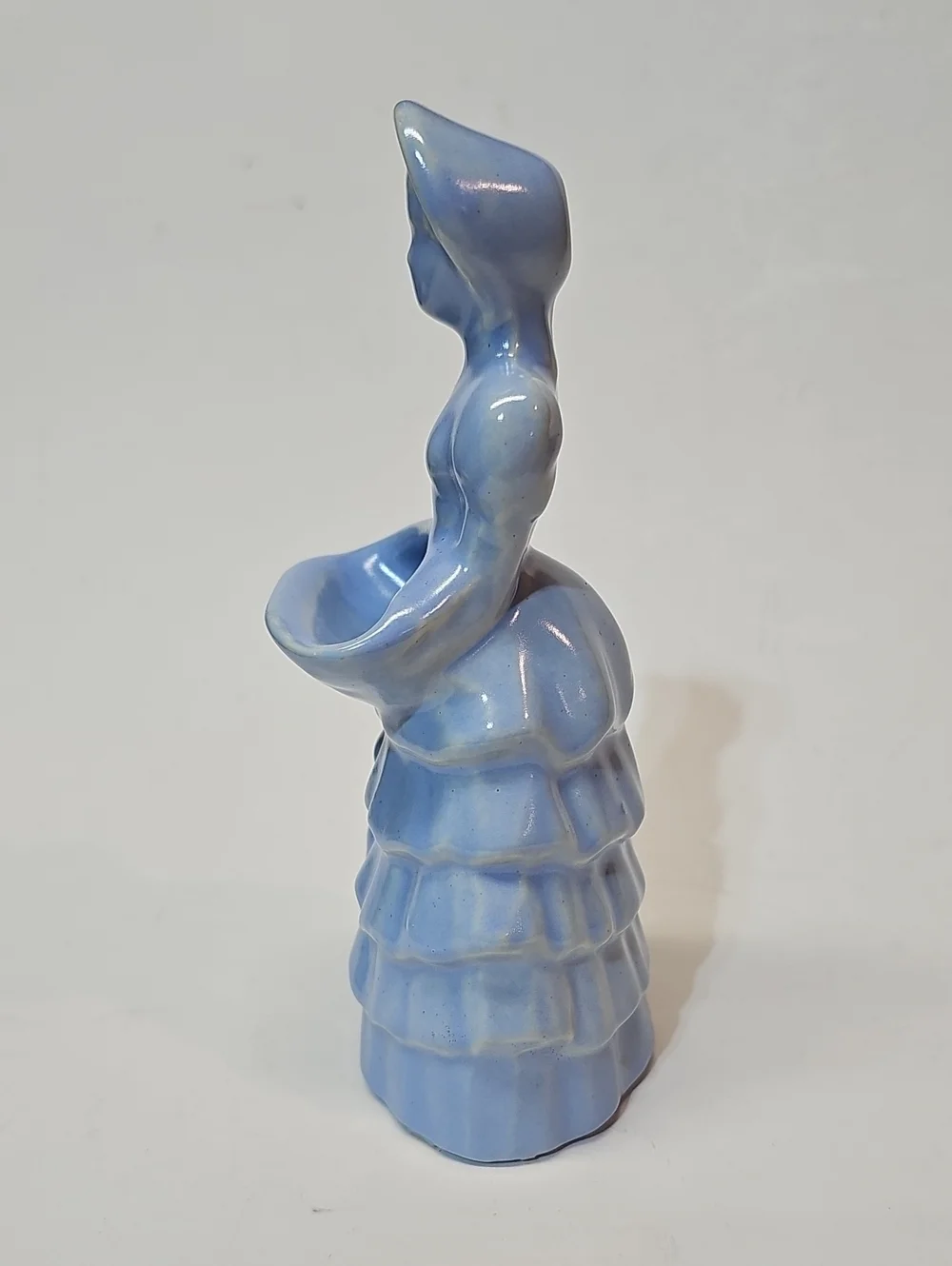 Vintage Haeger Pottery Blue Southern Belle Lady 1940s Ceramic Planter / Vase